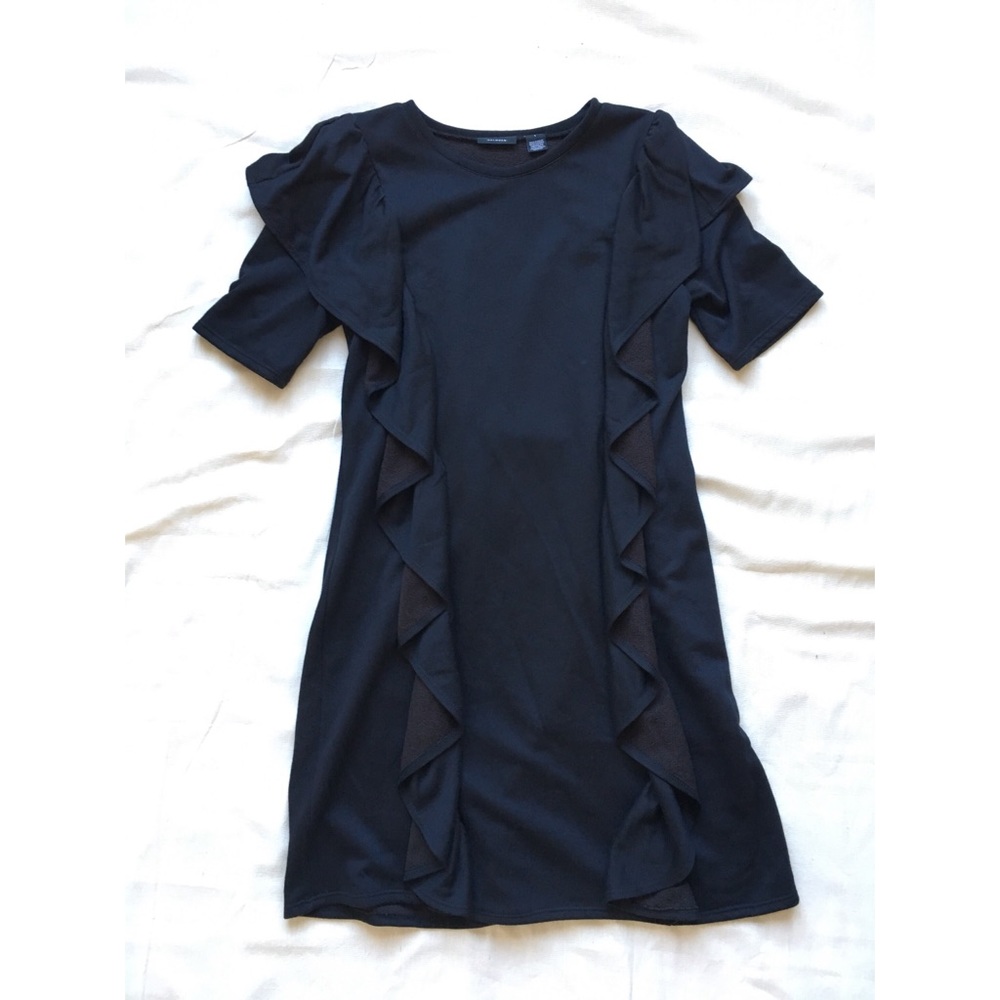 NWOT Halogen Black ruffle dress